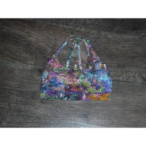 Lululemon Strappy Sports Bra Multicolor Abstract Pattern‎ Size 2